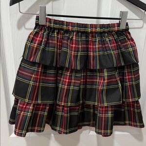 NWT Crewcuts Girls Plaid Tiered Skirt Sz 12